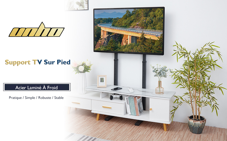 support TV sur pied