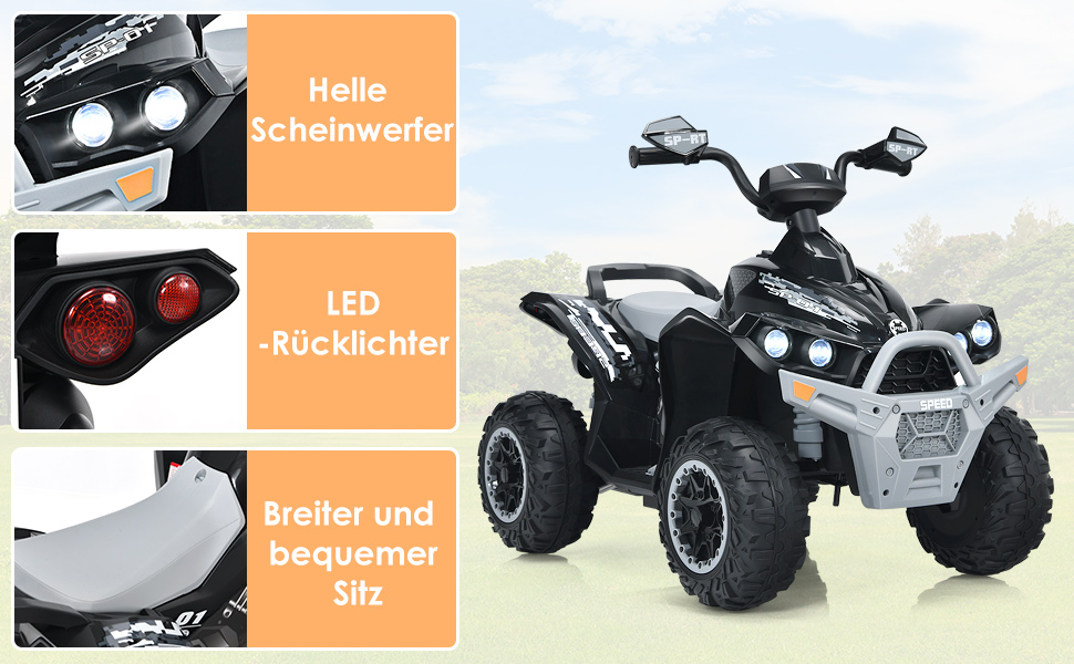 COSTWAY 12V Elektro Kinderquad