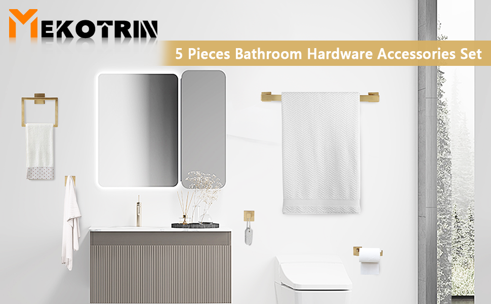 Set di accessori per il bagno da 5 pezzi