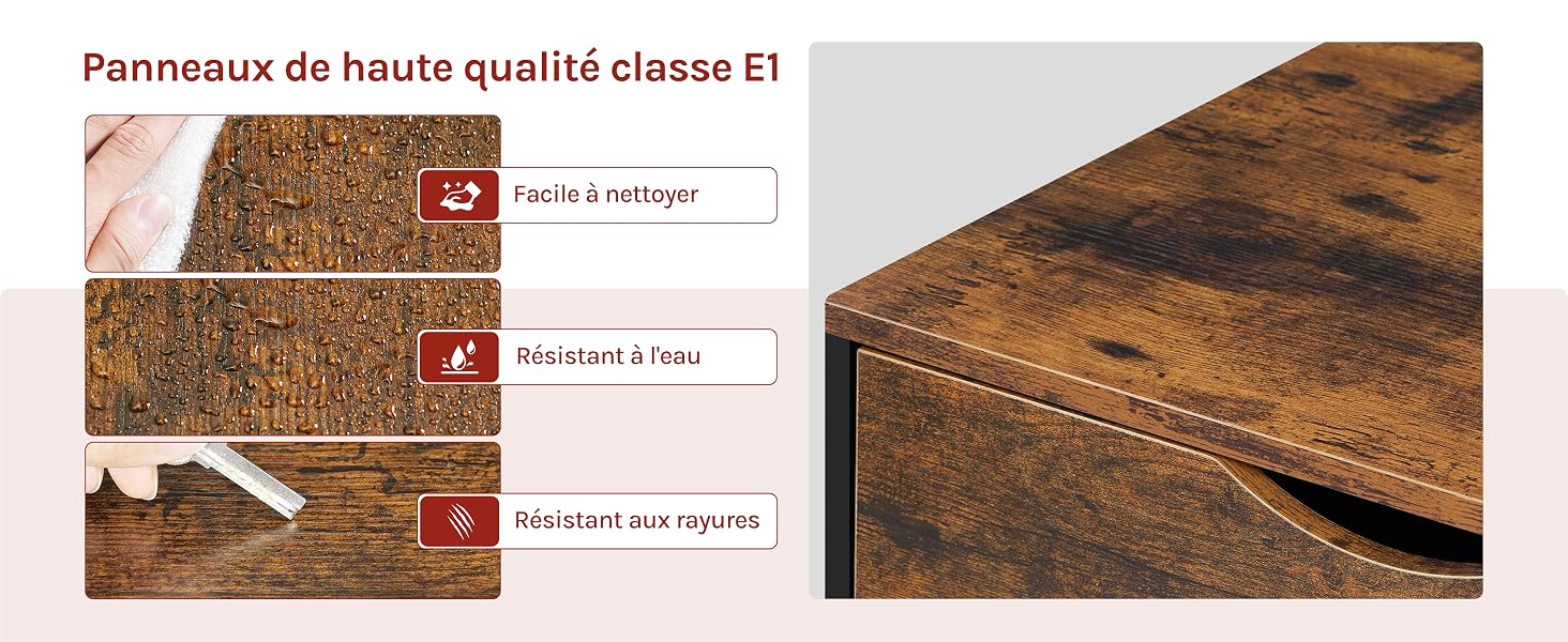 caisson bureau meuble rangement armoire 3 tiroirs 2 compartiments casiers ouverts 5 roulettes mobile