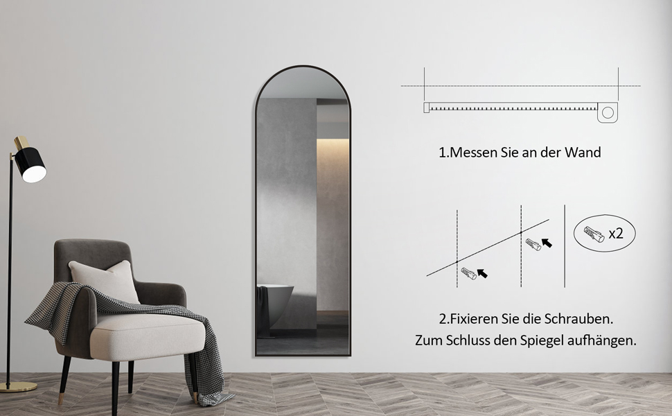 Standspiegel Bogen