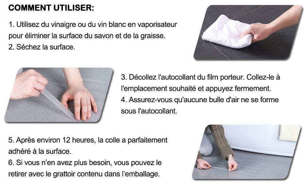 rutschfeste Duschmatte, Anti-Rutsch-Streifen Dusche, Anti-Rutsch-Kleber