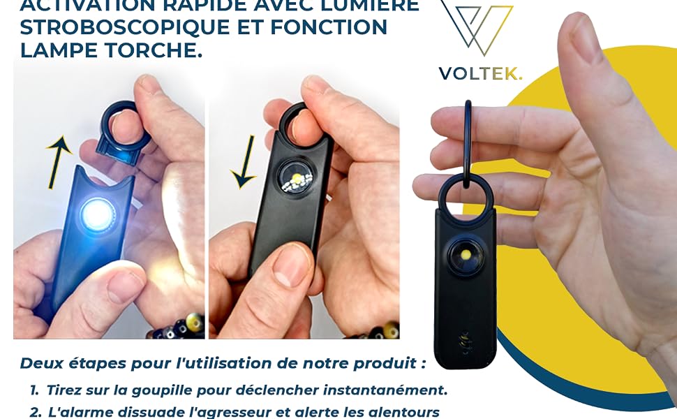 服装便携式紧凑型 avec lumière LED 辉煌。 Plusieurs 图像 montrent le processus d'activation。频闪功能和火炬功能的印度文字