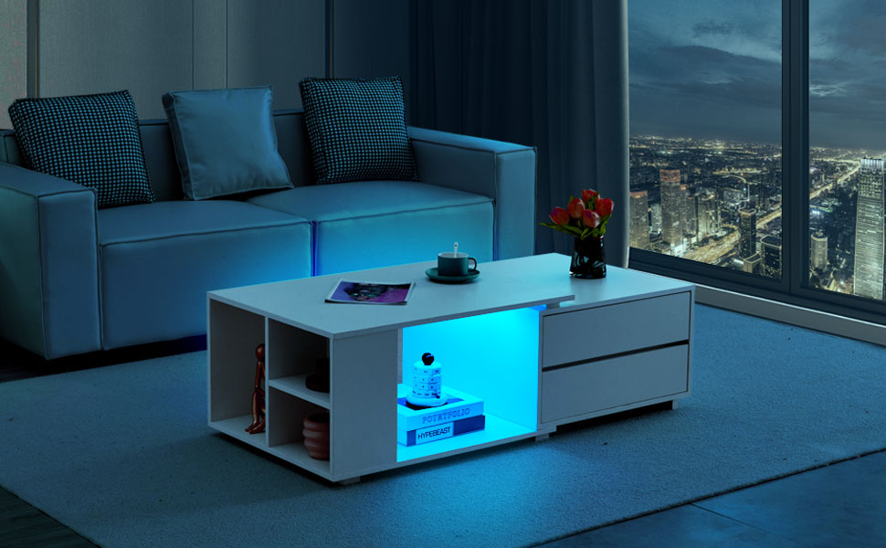 table basse avec rangement