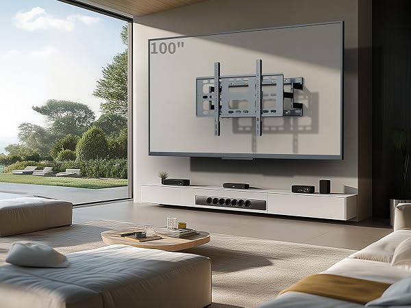 supporto TV da parete estendibile inclinabile  staffa tv 55 50 pollici samsung braccio tv