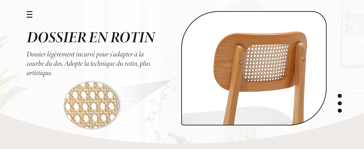 Chaise de salle à manger sans accoudoirs