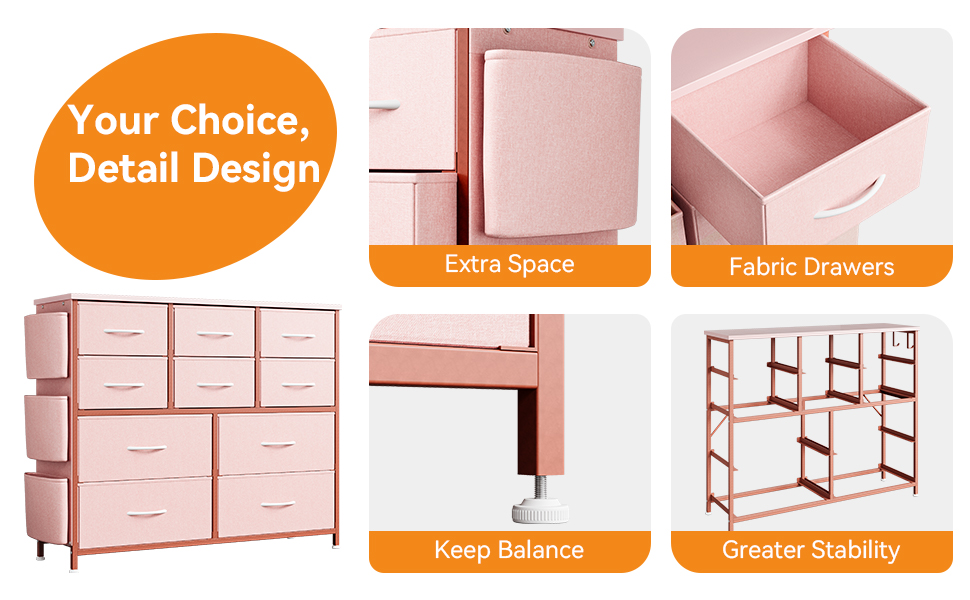 petite commode en tissu pour chambre d'enfant