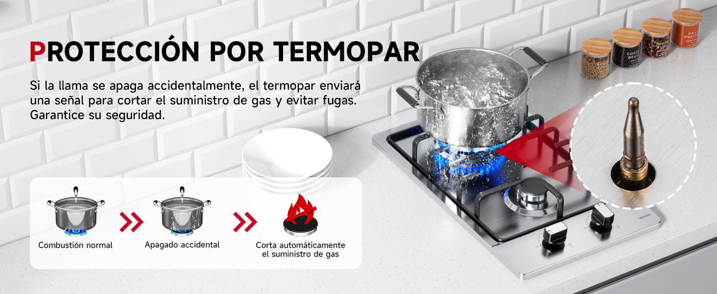 Placa de gas