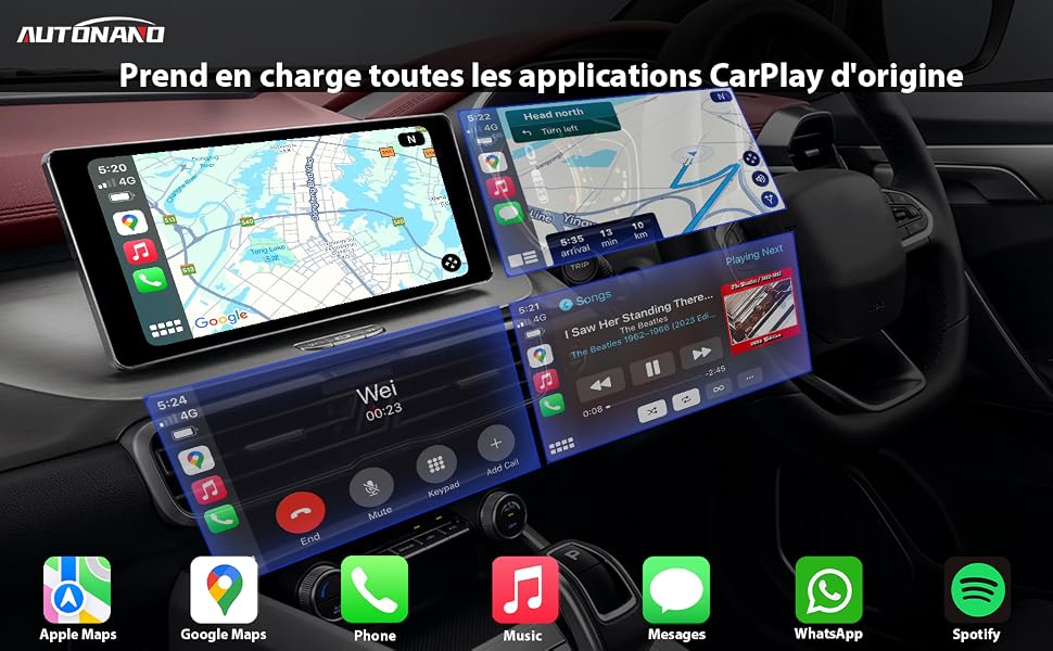Unterstützt alle Original-Apps CarPlay
