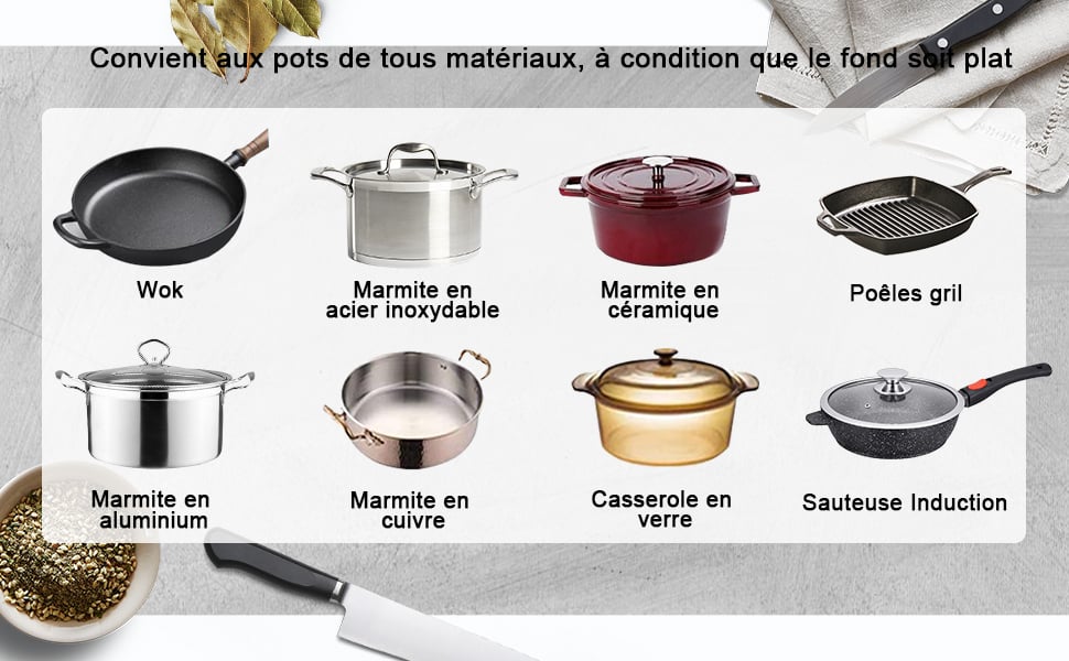 Plaque de cuisson en céramique intégrée 4 foyer