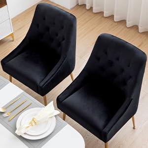 Chaise Salle a Manger Lot de 2, 4, 6, Chaise de Salle à Manger Velours, Chaise Fauteuil Salle Manger