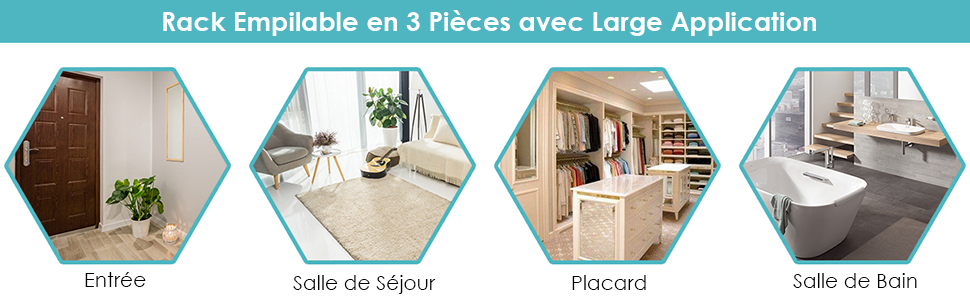 Étagère à Chaussures 3 Pièces