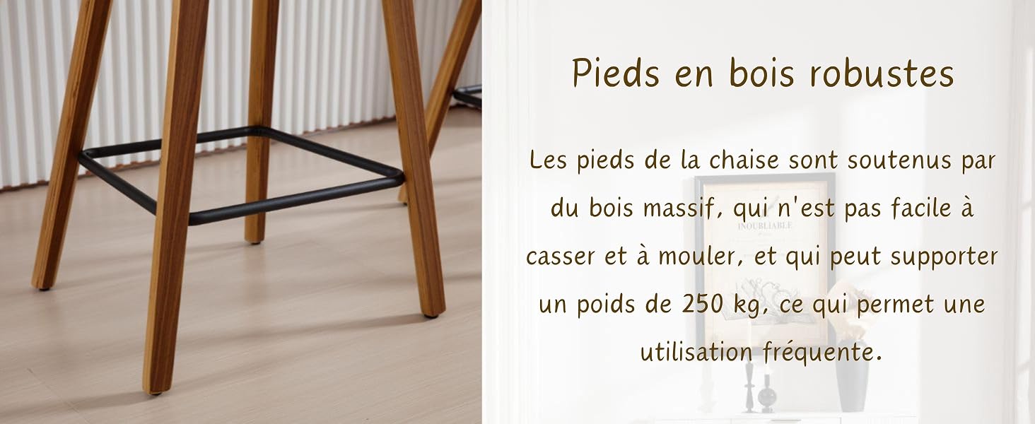 chaise bar cuir pu