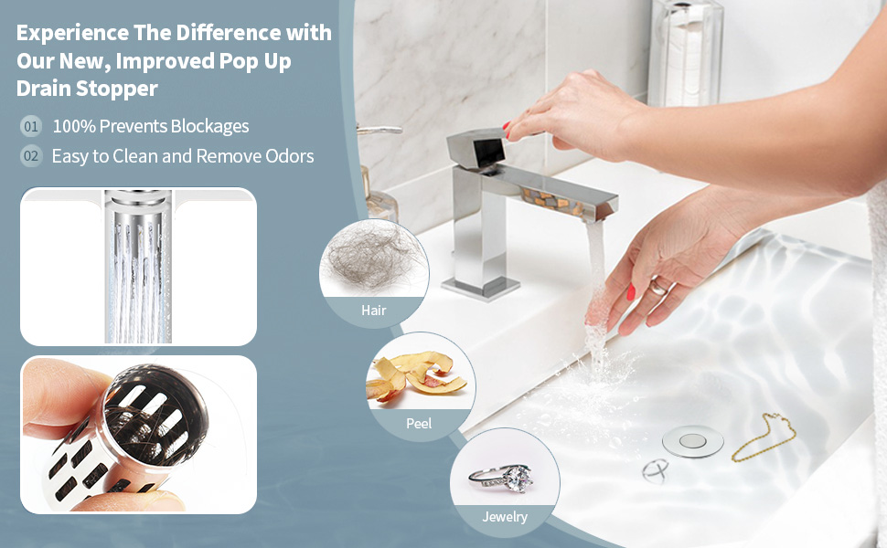 Tapón para lavabo Nevellir (paquete de 2)