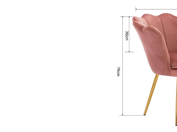 chaise velours rose