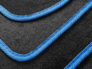 the blue leather lining of the bag