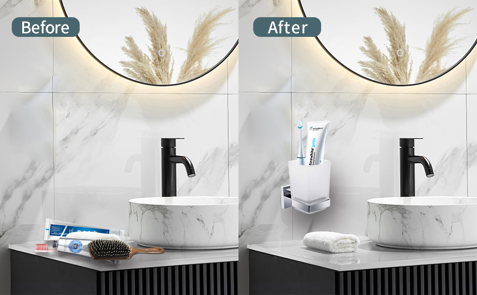 Le porte-brosse à dents peut rendre votre salle de bain plus rangée.