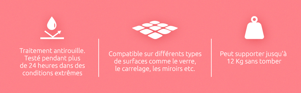rangement salle de bain, maison, compactor, , antirouille, poids, surfaces compatibles