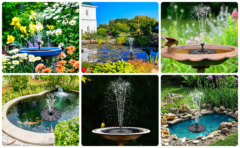 solar powered water fountain
