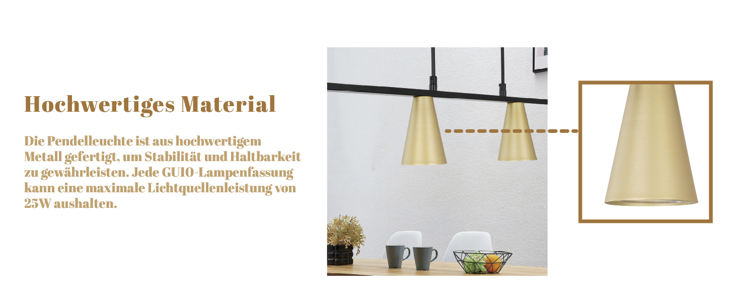 Pendelleuchte Gold