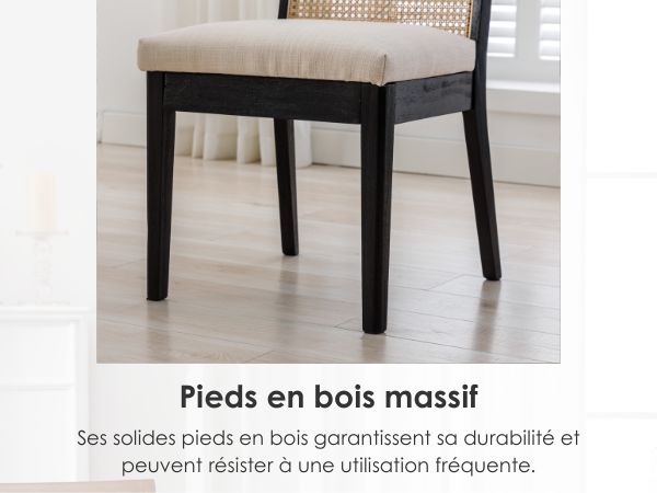 lot 2 chaise bois