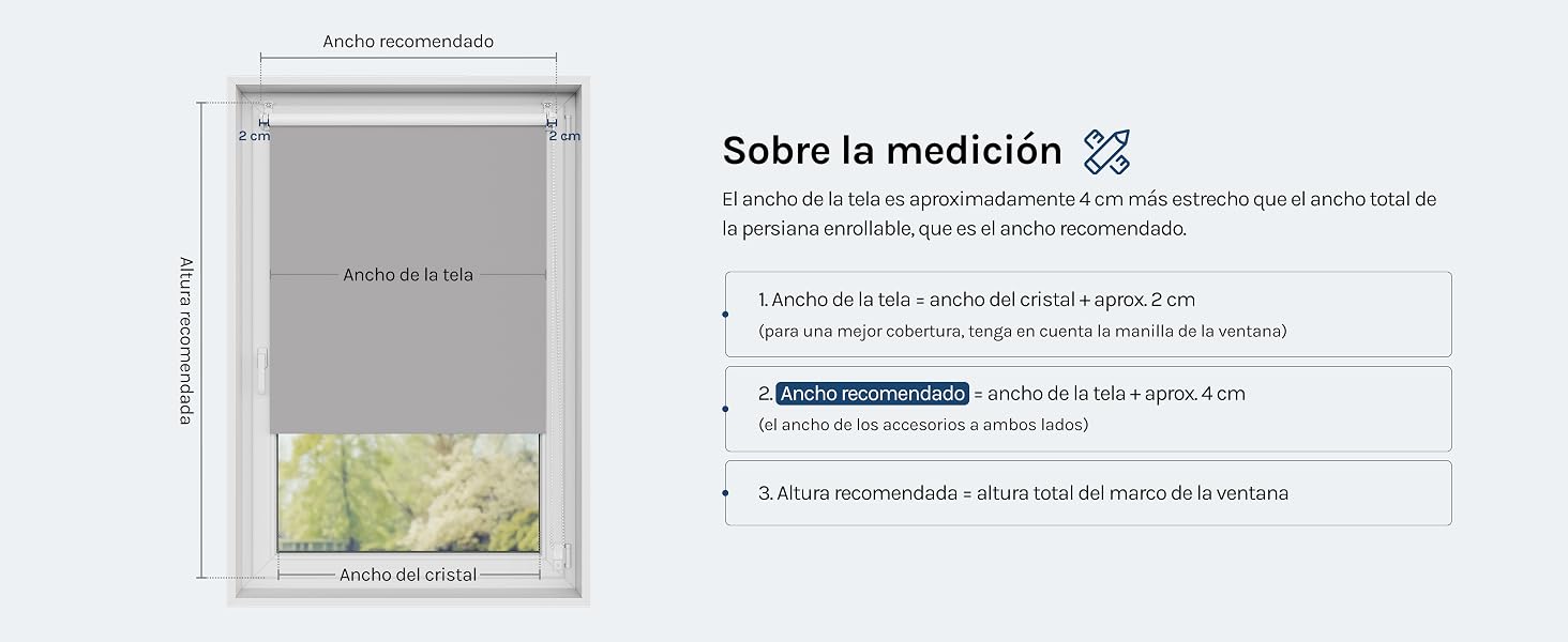 El texto dice «Sobre la medicina». Interfaz de software que muestra los ajustes de medición con una ventana de vista previa que muestra una imagen teñida de amarillo.