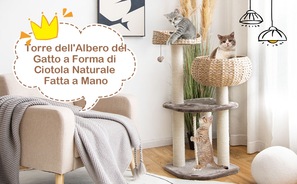 Nobleza - Tiragraffi Per Gatti,Albero Rampicante Per Gatti Con