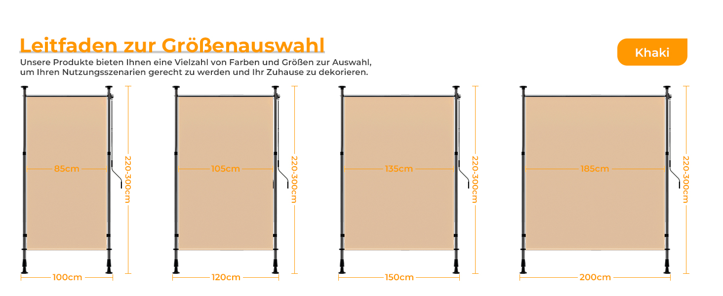 Technisches Schema oder Bauplan mit mehreren sequentiellen Diagrammen mit Maßen und Spezifikationen in hellbraun/beigem Farbschema.