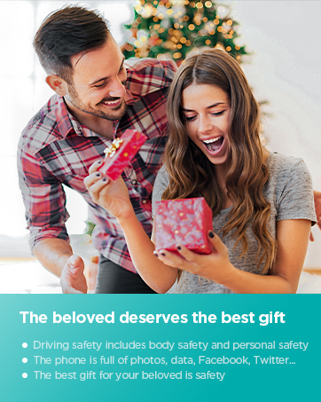 a couple opening their christmas gifts