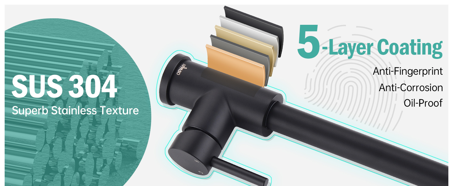 Modern Kitchen Faucet with Pull Down Sprayer Matte Black, Single-Handle High Arc Gooseneck