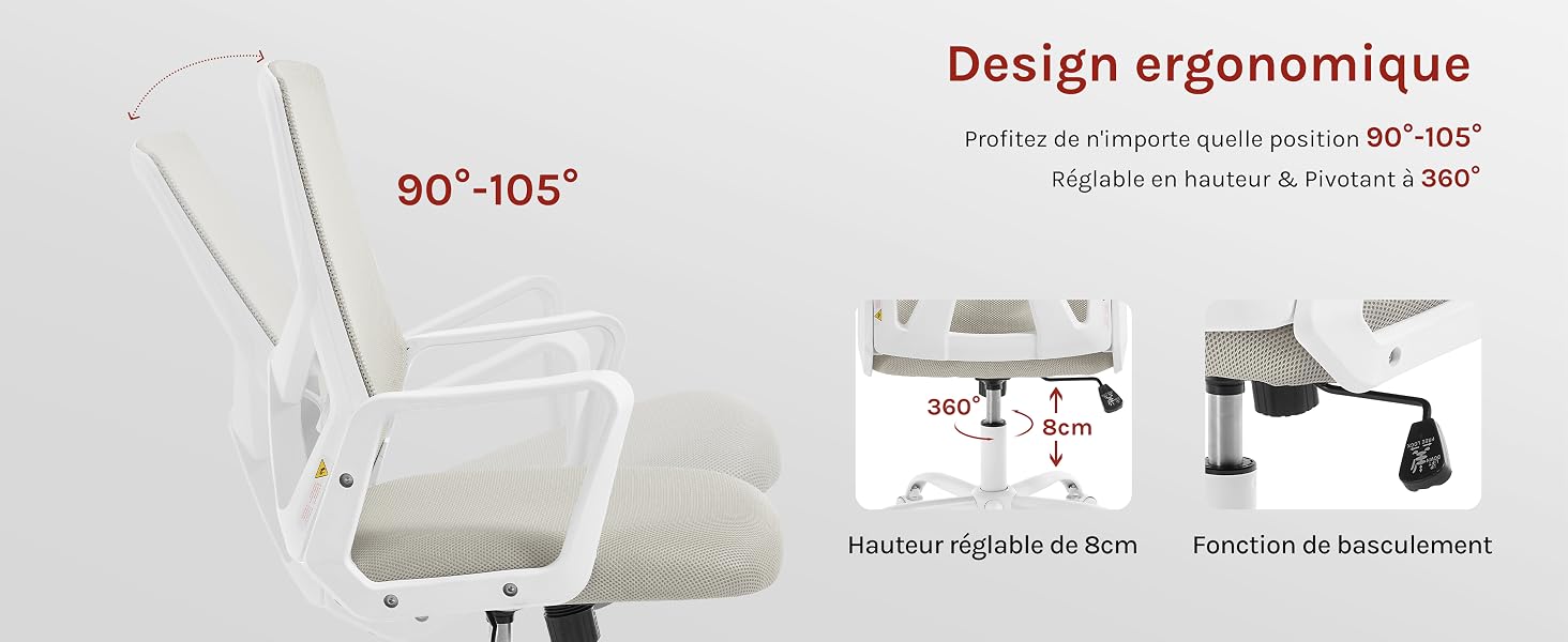 Chaise de Bureau Ergonomique