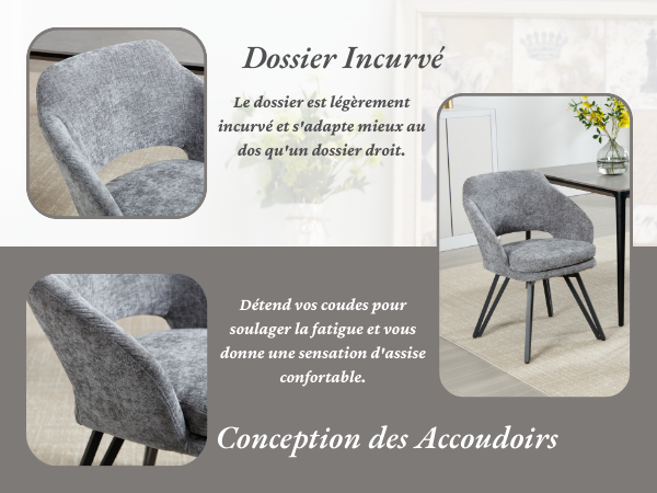 chaise de salon pivotante chaise design  chaise salle a manger oied metal