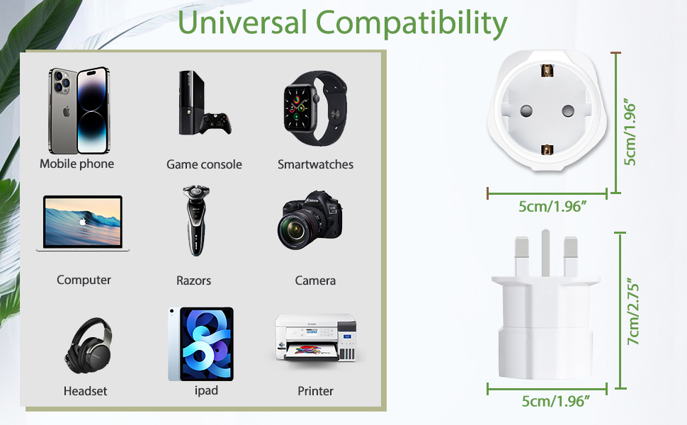 adaptador de enchufe tipo G