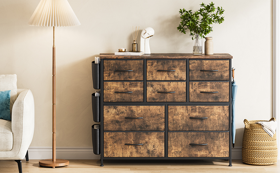 fabric drawers dresser brown dresser with 10 drawers 