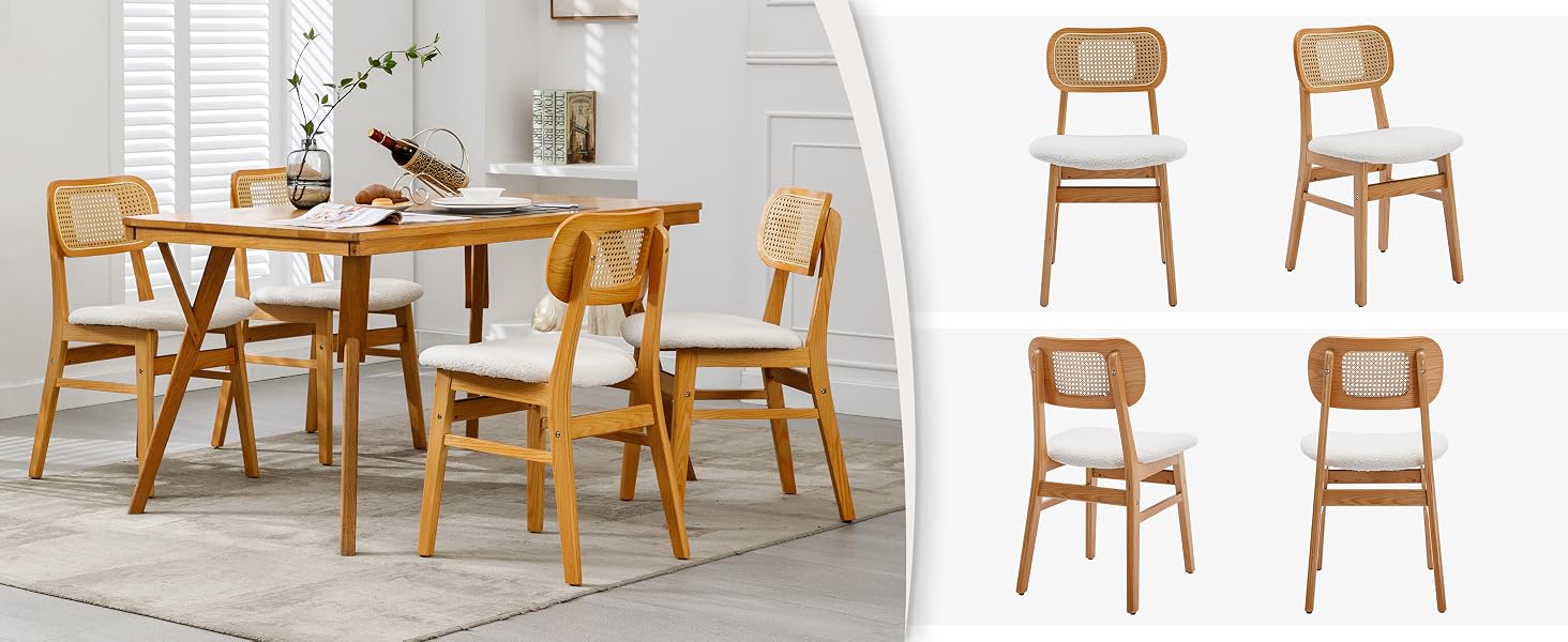 un ensemble de quatre chaises et une table.