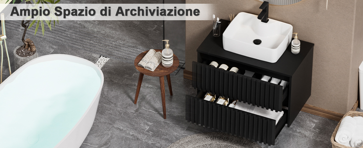 Il testo recita 'Ampio Spazio di Archiviazione'