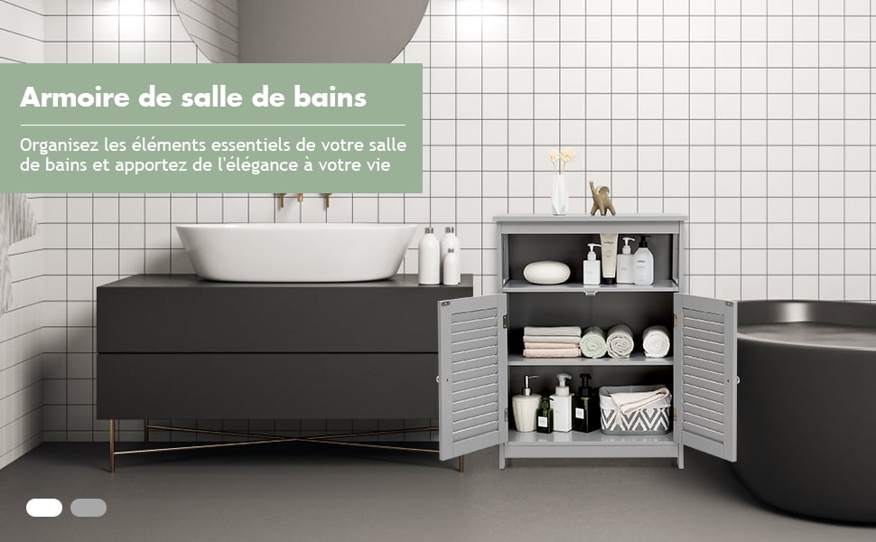 Meuble Salle De Bain/Rangement De Salle De Bain-2 Portes Persiennes-Etagère Réglable-Dispostif Anti-basculement-60x30,5x80cm Blanc -Songmics Soldes Magasin AAHKMJXYDAFdJAOAIMEbOAchlkWZ0oakZn uVZ0mPidMNbILvCvspZ4oG3fPgIqc1P26RdPiG8KHKUtblW5 ULKvLD1OHzwX