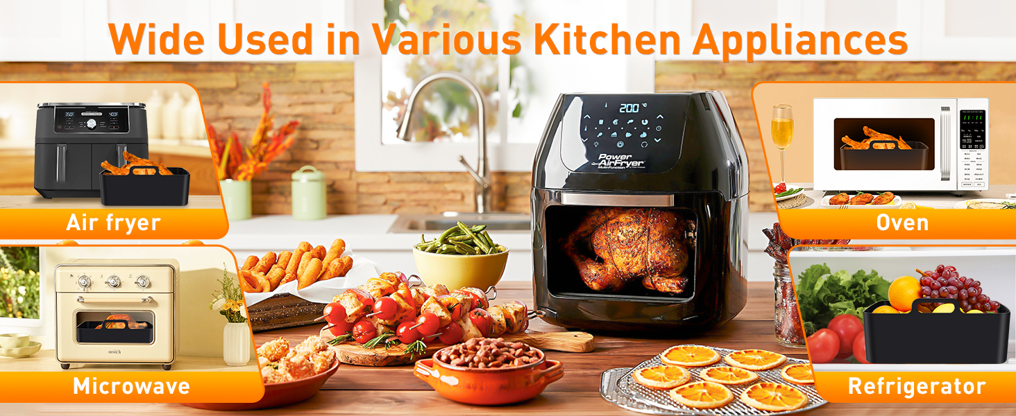 The air fryer AF300UK accessories are suitable for air fryers, ovens, steamers, microwaves,etc