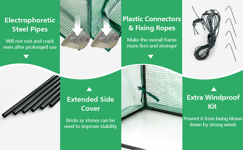 Serra Da Giardino RELAX4LIFE Con Porta A Rullo - 3 Ripiani, Telone Anti-UV | Per Orto, Fiori E Piante - Foto 2