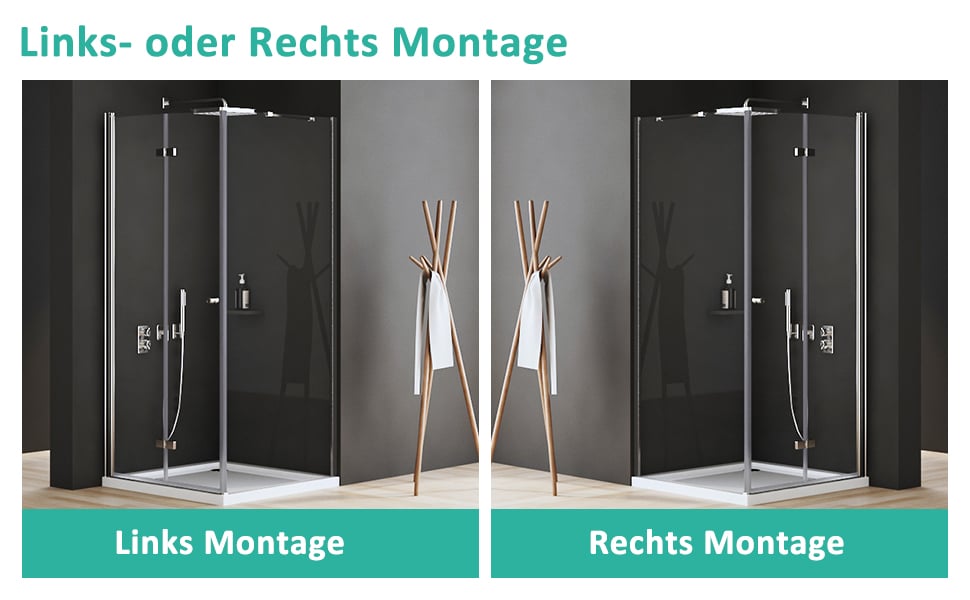 Duschkabine Drehfalttür