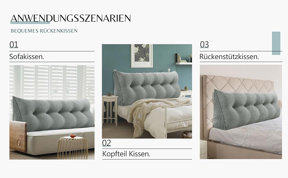 Homecozy Lesekissen Rückenkissen