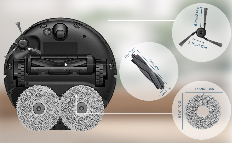 Heykewi Kit d'accessoires pour Dreame X40 Ultra Complete / L40 Ultra / X40 Master Robot Aspirateur