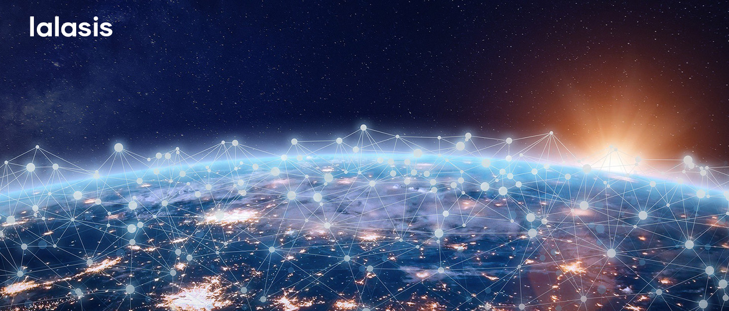 a network of connected lines over the earth