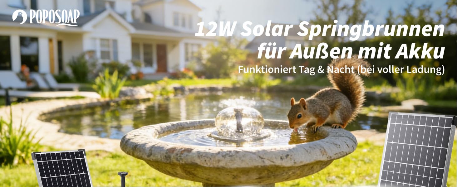 POPOSOAP Solar Teichpumpe