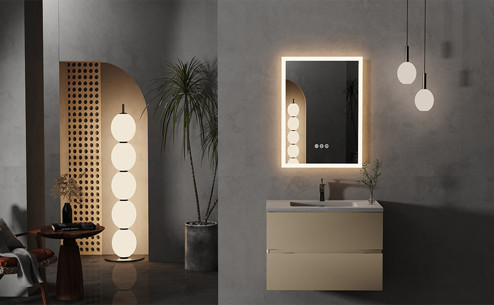 LUVODI Specchio Retroilluminato Bagno: 50x40cm