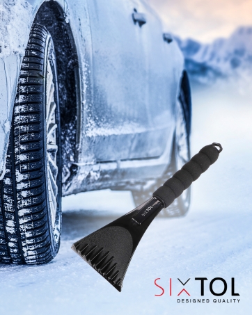 ice scraper, car accessories, good visibility, road safety, light, comfortable handle