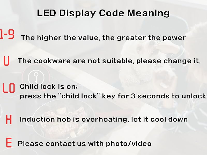 karinear led display ceramic hob