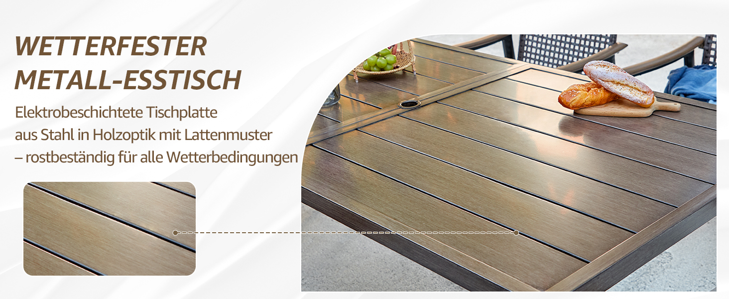 Terrassen-Esstisch Set Bild 4