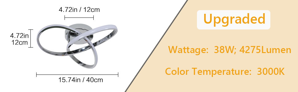 Lampe de Plafond Moderne Argent
