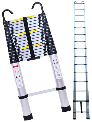 Échelle télescopique multifonction pliable en aluminium de 6,2 m avec crochet de toit